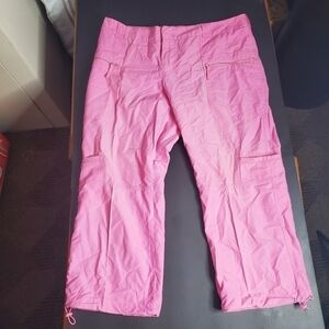 Xhilaration Y2K Vintage Bubblegum Pink Cropped Drawcord Zip Pocket Pants Sz 15